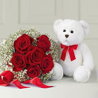 Love me Tender Bouquet & Bear. Shop in Ukrainian Marriage Agency.