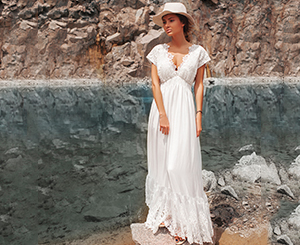 The summer hit — a long sarafan. Shop in Ukrainian Marriage Agency.