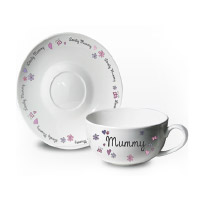 Lovely Mummy cup and saucer. Shop in Ukrainian Marriage Agency.