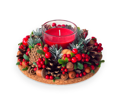 Christmas candle composition. Shop in Ukrainian Marriage Agency.