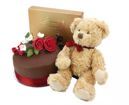 Teddy bear, cake and sweets